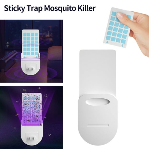 Piège à moustiques, piège à lumière ultraviolette, tueur à moustiques enfichable, piège à mouche non toxique, adapté à l'intérieur, à la maison et au