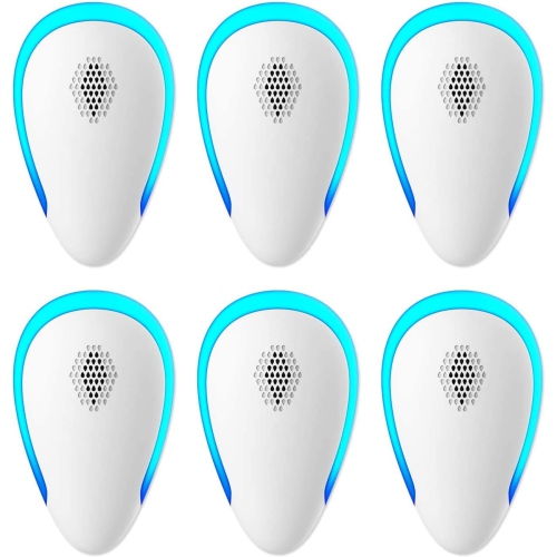 [Intelligent frequency conversion indoor ultrasonic insect repeller] 6 packs - 100 square meters large area coverage Non-toxic and harmless Repel