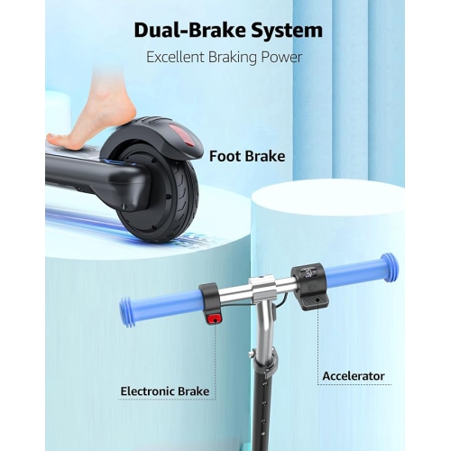 Gyroor H30 Max 5.3in Kid's scooter with Bluetooth - Blue