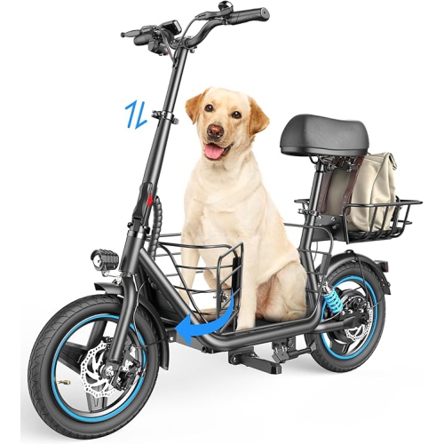 Trottinette électrique C1 Plus de Gyroor avec panier pour chien et siège - Dossier