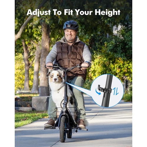 Trottinette électrique C1 Plus de Gyroor avec panier pour chien et siège - Dossier