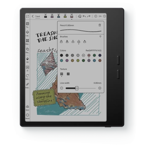 Boox Go Color 7 + stylet InkSense Plus + étui beige avec porte-stylet