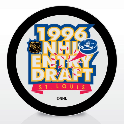 Entry Draft Hockey Team Logo Autograph Model Puck