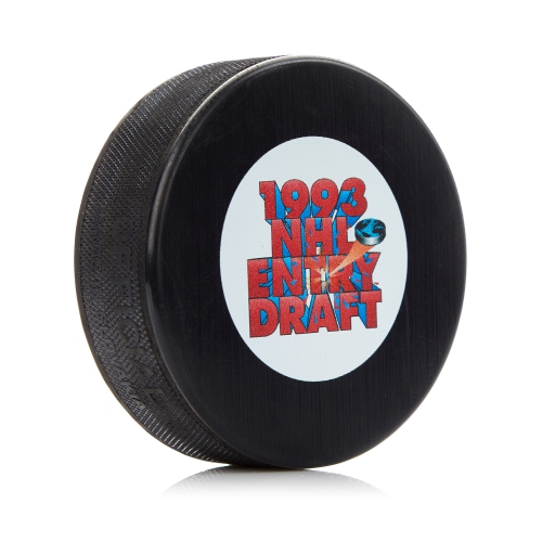 Entry Draft Hockey Team Logo Autograph Model Puck