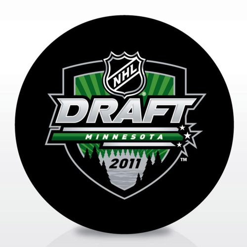 Entry Draft Hockey Team Logo Autograph Model Puck