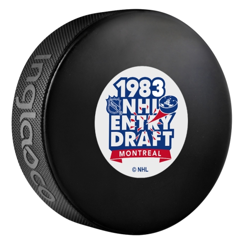 INGLASCO  Entry Draft Hockey Team Logo Autograph Model Puck