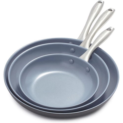 Image 1 de 10.. Boîte ouverte – Poêle à frire antiadhésive en céramique Lima de 8, 10 et 12&nbsp;po