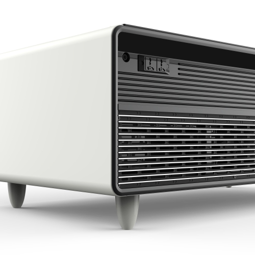 Table basse intelligente blanche de 51&nbsp;po Tavolo de Forno Evoluto â«&nbsp;Deux tiroirs de réfrigérateur, audio Bluetooth 5,0, chargement sans