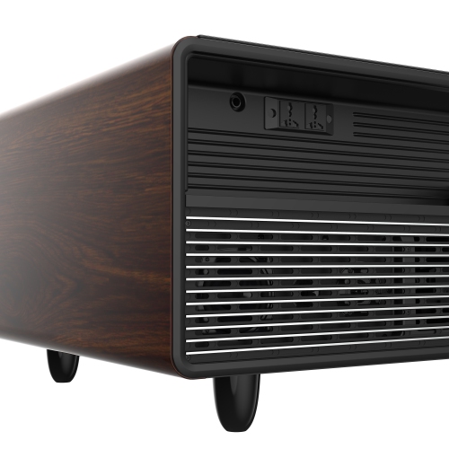 Table basse intelligente 51&nbsp;po Tavolo de Forno Evoluto avec côtés en bois â Zones de refroidissement doubles, tapis de chargement sans fil et