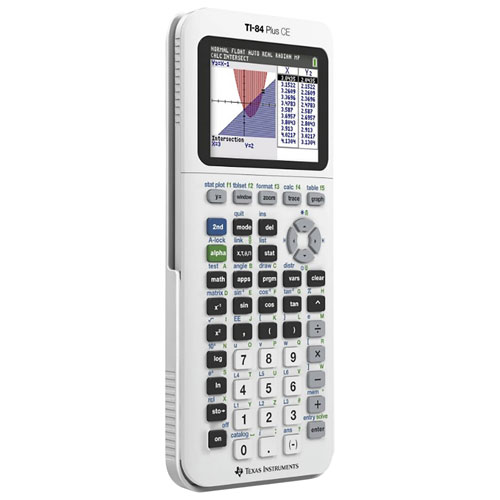 Texus Instruments TI-84 Plus CE Graphing Calculator - White
