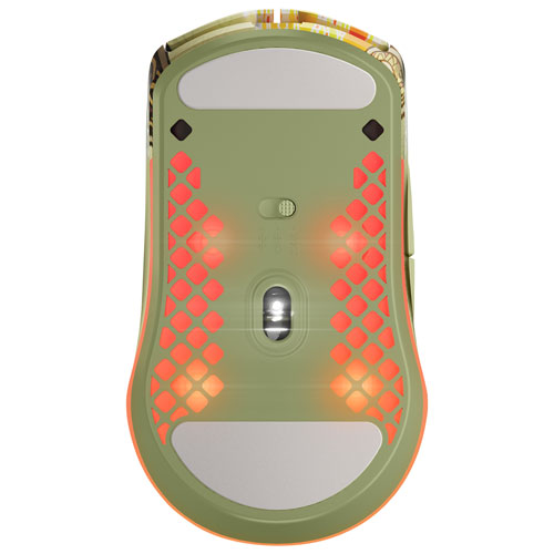 Souris de jeu optique Bluetooth 18 000 ppp édition CS2 Dragon Lore de SteelSeries - Beige/Rouge