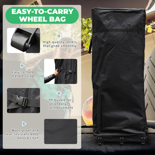 Tente escamotable de 10 x 30 pi d'EROMMY – Installation instantanée, portative et robuste pour le camping extérieur, marchés – Gris