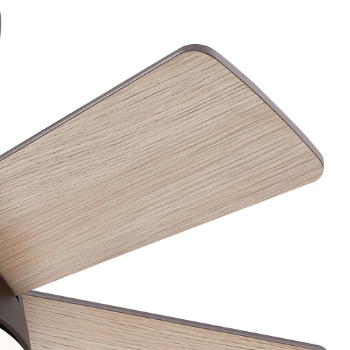 Parrot Uncle 24" Oil-rubbed Bronze Wood Dimmable Hugger Ceiling Fan with Light