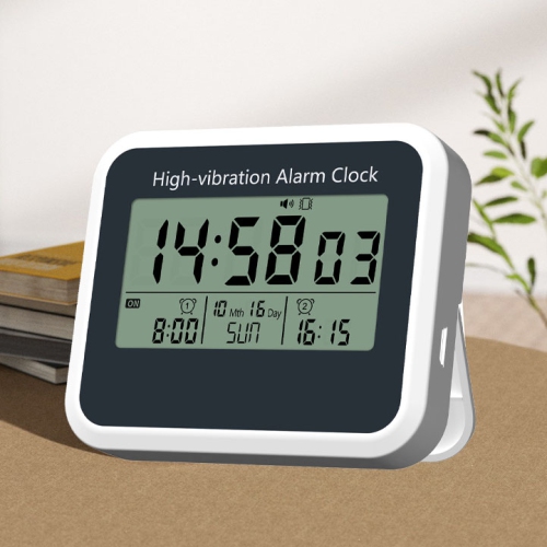 Silent and powerful vibration rechargeable alarm clock, student strong wake-up clock in dormitory, electronic children's wake-up tool, stopwatch