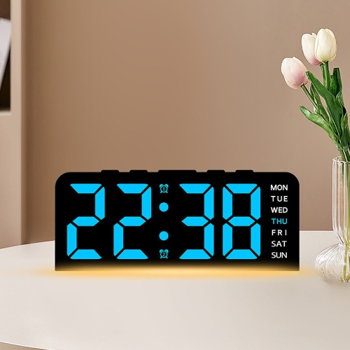 Nouveau LED Grande horloge numérique ambiance lumière date rappel réveil réveil réveil de bureau réveille-matin numérique multifonction deux
