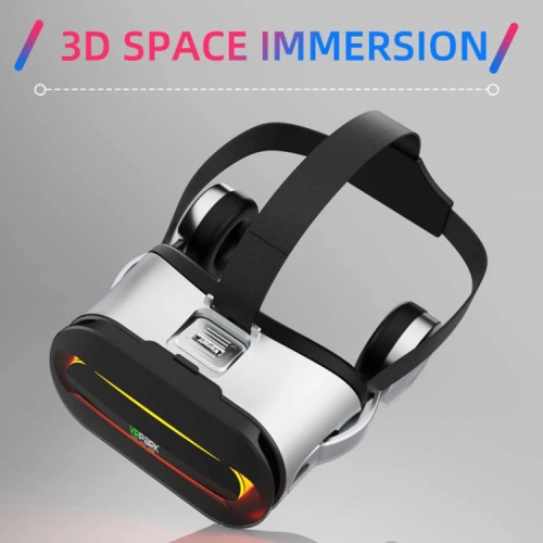 Lunettes d'affichage virtuel tout-en-un, BOÎTIER intelligent pour films HD sans fil VR lunettes VR-blanc J60 + Y1 noir