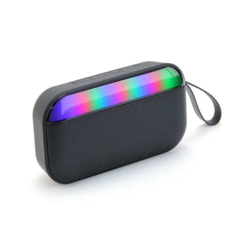 THE WAY  Outdoor Travel Portable Speaker, Portable Bluetooth Speaker, Colorful Light Speaker, 360° Stereo Subwoofer Bluetooth Speaker - In Black