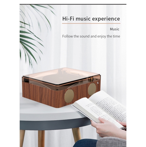 2500&nbsp;mAh – Lecteur CD portatif, lecteur CD rétro pour la maison/l'auto, haut-parleur en bois rechargeable avec télécommande, USB de type C,