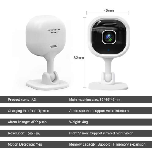 A3 Camera Baby Home Care USB Plug-in Intercom HD 1080P Indoor Surveillance Camera 1080P HD Wireless WiFi Home Security Camera Recorder Intercom