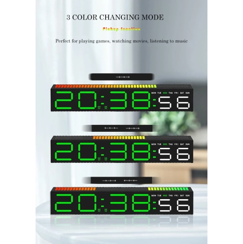 Creative LED electronic clock, simple alarm clock, spotlight Light clock, bedside ornament, electronic alarm clock, LED digital game table clockWhite