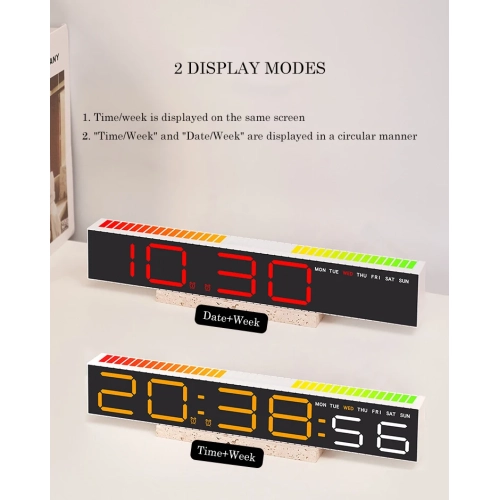Creative LED electronic clock, simple alarm clock, spotlight clock, bedside ornament, electronic alarm clock, LED digital game table clockBlack