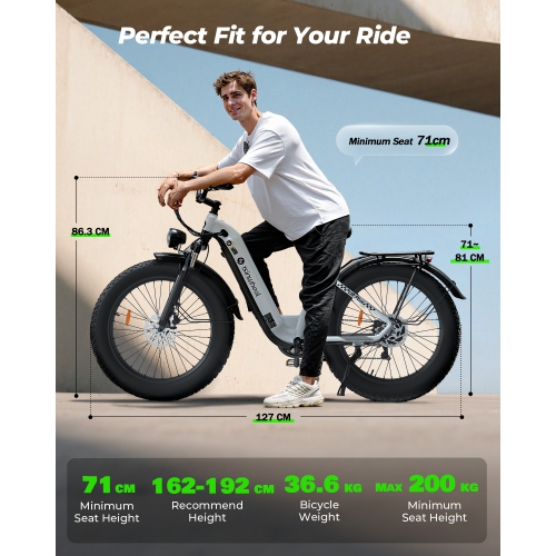 Vélo électrique U8 Ultra d'Iisinwheel pour adultes - Noir