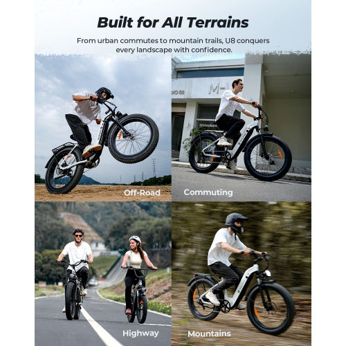 Vélo électrique U8 Ultra d'Iisinwheel pour adultes - Noir