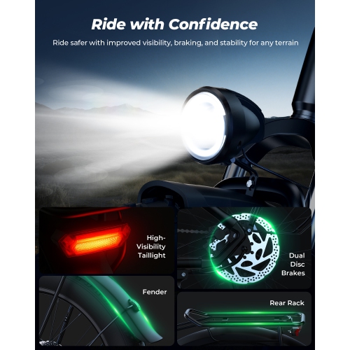 Vélo électrique U8 Ultra d'Iisinwheel pour adultes - Noir