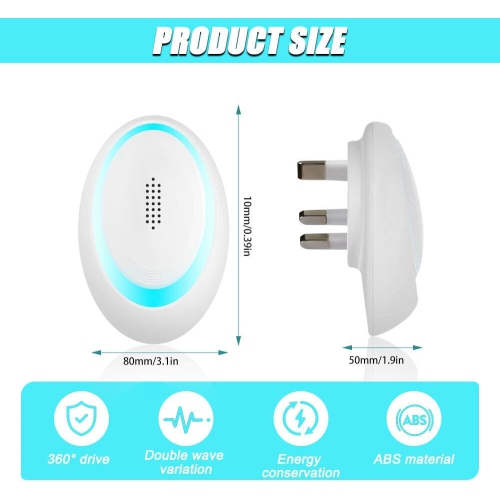 Dual-frequency ultrasonic intelligent mosquito repellent | Silent and environmentally friendly | Safe and non-toxic mosquito repellent | Suitable for