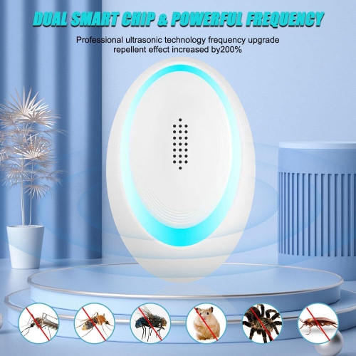 Dual-frequency ultrasonic intelligent mosquito repellent | Silent and environmentally friendly | Safe and non-toxic mosquito repellent | Suitable for
