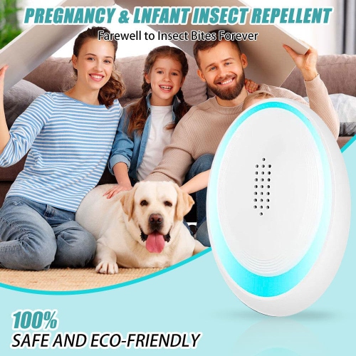 Dual-frequency ultrasonic intelligent mosquito repellent | Silent and environmentally friendly | Safe and non-toxic mosquito repellent | Suitable for