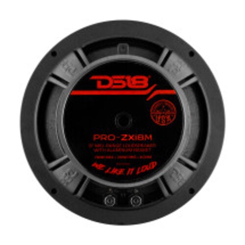 Haut-parleur de moyennes fréquences de 8&nbsp;po 350&nbsp;W RMS DS18 PRO-ZXI8M pour l'auto – 8&nbsp;Ohm