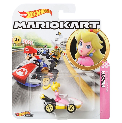 Hot Wheels Mario Kart Princess Peach P- Wing 1:64 Scale Die-Cast Replica Vehicle For Kids Ages 3+ Years