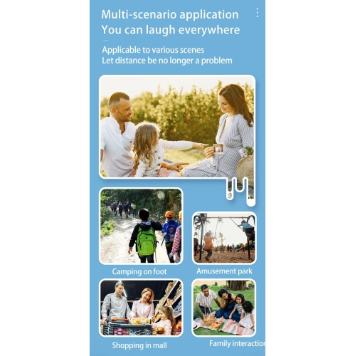 Kids Rechargeable Walkie Talkie Two Blue, Walkie Talkie Long Range Channel Two-Way Radio, Suitable for 3-12 Years Old Kids, Family Games, Outdoor