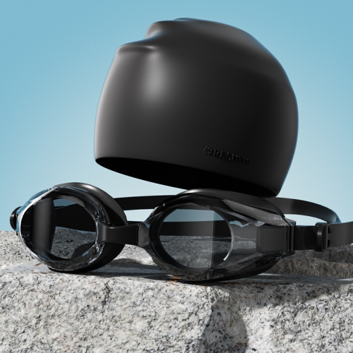 Lunettes de natation HD étanches et antibuée pour adulte, lunettes de natation en silicone et ensemble de casquettes de natation pour hommes et