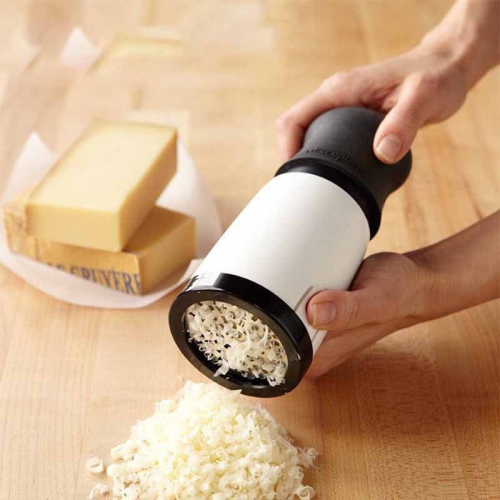 Rotary cheese grater, Parmesan cheese grater. Real and easy to operate, suitable for chefs' creative baking tools, stainless steel 420 mozzarella
