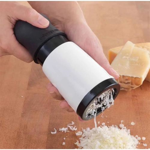 Rotary cheese grater, Parmesan cheese grater. Real and easy to operate, suitable for chefs' creative baking tools, stainless steel 420 mozzarella