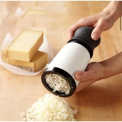 Rotary cheese grater, Parmesan cheese grater. Real and easy to operate, suitable for chefs' creative baking tools, stainless steel 420 mozzarella