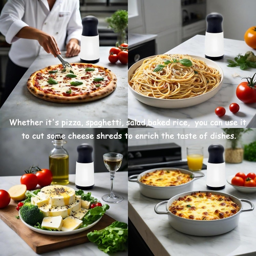 Rotary cheese grater, Parmesan cheese grater. Real and easy to operate, suitable for chefs' creative baking tools, stainless steel 420 mozzarella