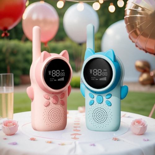 Kids Rechargeable Walkie Talkie 2, Walkie Talkie Long Range Channel Two-Way Radio, Suitable for 3-12 Years Old Kids, Family Games, Outdoor Hiking,