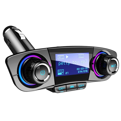 Lecteur MP3 pour l'auto, récepteur Bluetooth multifonction, chargeur USB pour l'auto, allume-cigare pour l'auto - BT06 noir