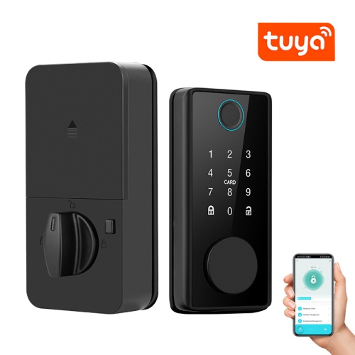 Tuya smart door lock, wooden door fingerprint lock, auxiliary lock, card swipe password lockTongtong lock-Bluetooth = fingerprint password card swipe