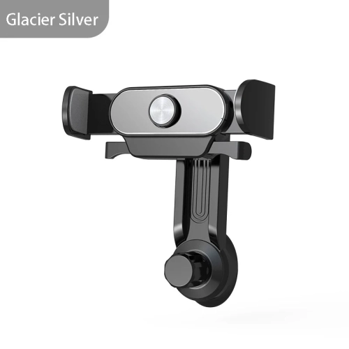 New car mobile phone holder car air outlet spiral hook barb car navigation support bracket car interior decoration electric fixed bracket, silver