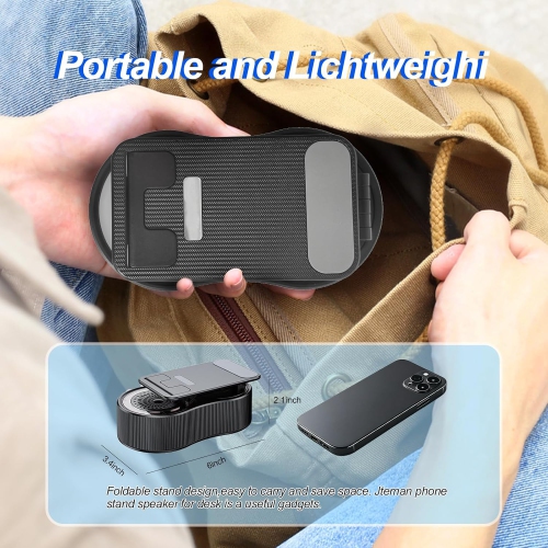 Bluetooth speaker mobile phone tablet holder rotatable six-in-one K song live desktop multi-function with single wireless microphone pink