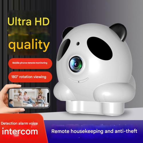 Home camera, mobile phone remote monitor, 360 degree panoramic indoor WiFi smart HD photography with voice, dog/baby camera