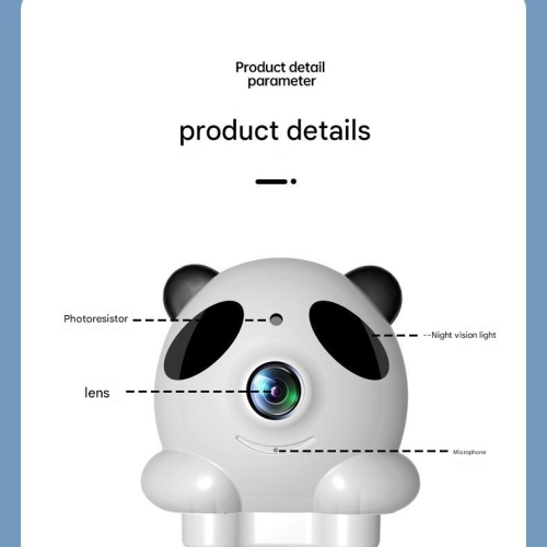 Home camera, mobile phone remote monitor, 360 degree panoramic indoor WiFi smart HD photography with voice, dog/baby camera