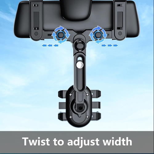 Car mobile phone holder car rearview mirror clip-on 360 degree rotating mobile phone holder car rearview anti-shock clip-on car holder, shockproof