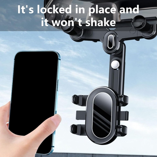 Car mobile phone holder car rearview mirror clip-on 360 degree rotating mobile phone holder car rearview anti-shock clip-on car holder, shockproof