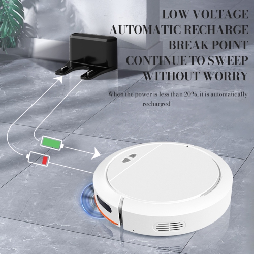 Household sweeping machine, smart APP controlled washing, mopping and sucking three-in-one, household integrated automatic sweeping robot - white