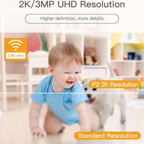 Arenti Laxihub 2K Indoor Security Camera Free Phone App, Works with Alexa - Pack of 2